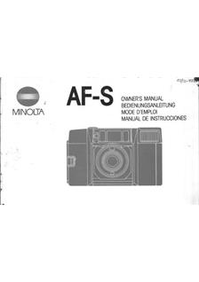 Minolta AF-S manual. Camera Instructions.